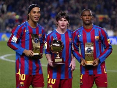 ronie,messi et eto'o
